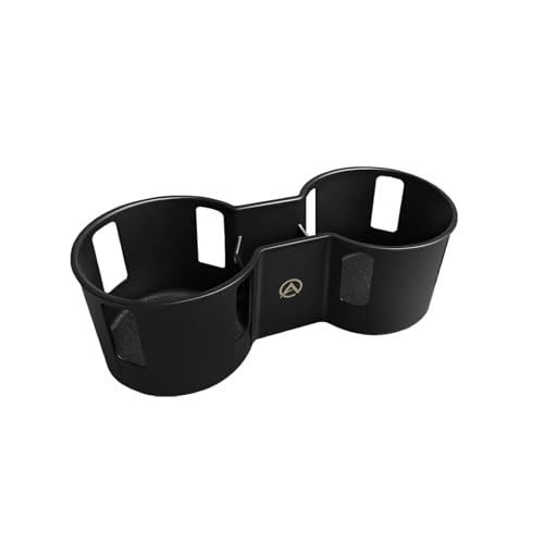 Muslogy Center Console Cup Holder Inserts Compatible with 2024 2025 2026 Ford Ranger Accessories Middle Console Drink Holder Silicone Black Organizer Non-Slip Drink Stopper - size: 2024+ Ranger cup holder