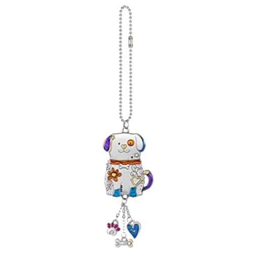 Ganz Color Car Charm - Dog, Zinc, Epoxy, Iron, 2 Inches Width, 7.50 inches Height, Silver