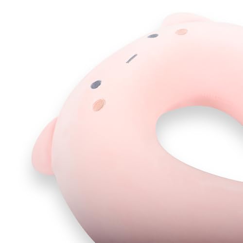 Kids Neck Pillow for Travel with Sleep Eye Mask, Cute Travel Neck Pillow, Memory Foam Flight Sleeping Headrest Pillow for Boys & Girls, Airplane, Train, Car, Home Use - Peach Bear - color: Peach Bear