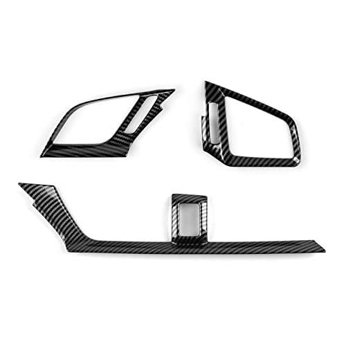 Front Air Vent Outlet Cover Trim Decals for 2016 2017 2018 2019 2020 2021 Honda Civic 10th Gen Accessories ABS Carbon Fiber Stickers - color: Air Outlet Vent Cover