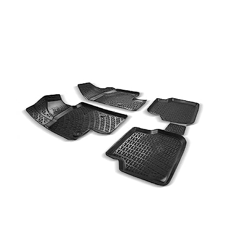 RizLiner 2021-2023 Hyundai Santa Fe Hybrid & Santa Fe Plug-in Hybrid (PHEV) Floor Mats 3D Custom Fit Compatible with Hyundai Santa Fe Car Mats Laser Measured Floor Liners All Weather (Front & Rear) - size: Santa Fe Hybrid 2021 - 2023