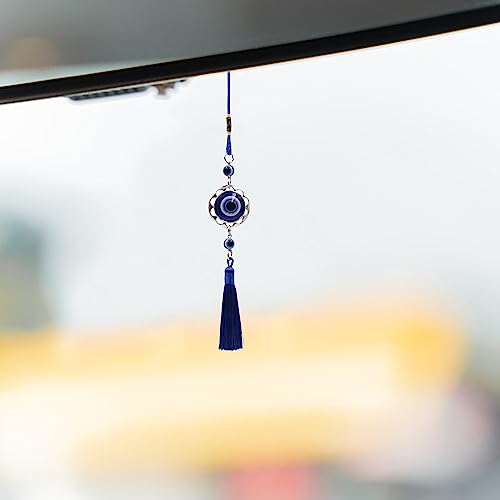 Evil Eye Car Charm, Ojo Turco Rearview Mirror Hanging Ornament, Protection Evil Eye Decor for Car & Wall, Evil Eye Hanging Charm Accessories, Gift for Men Women