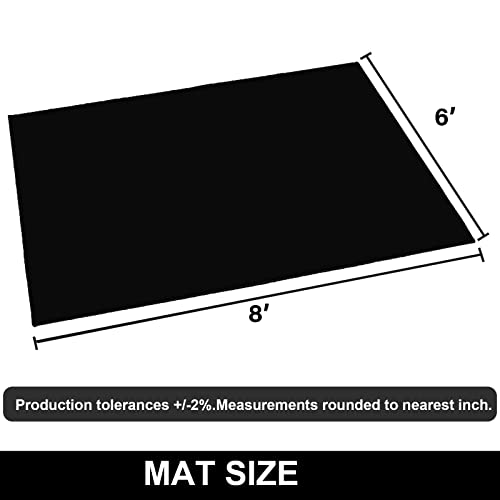 AiBOB Oil Spill Mat, Garage Floor Mat Under Car, 6ft X 8 ft, Waterproof Backing Absorbent Pad Protects Floor, Durable, Reusable, Black - size: 72'' X 96''