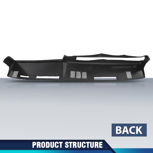 PIT66 Dash Bezel Cover, Compatible with GMC Chevy Full Size Pickup 1981-1987, Fit GMC Chevy SUV 1981-1991, Black TPE Plastic Dashboard Instrument Panel - size: 1981-1991 GMC Chevy SUV(Black)