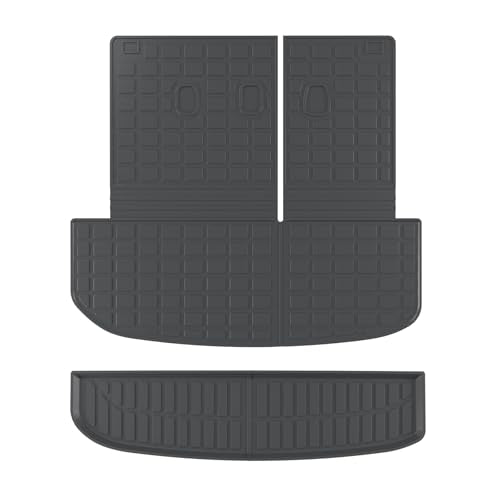 Cargo Mat Compatible with 2020-2025 Hyundai Palisade Trunk Liner Cargo Liner Lower Truck Mat Back Seat Cover Protector 2024 Palisade Accessories (Trunk Mat with Backrest Mat+Sub Truck Mat) - style: For Hyundai Palisade | 2020-2025