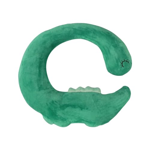 Car Travel Pillow for Kids Car Seat Pillow Cute Cartoon Travel Pillow Cushion Breathable Head and Body Support Pillow for Sleeping Travel Neck Rest Car Seat Pillow Long Journey&Road Trip - color: Green Dinosaur