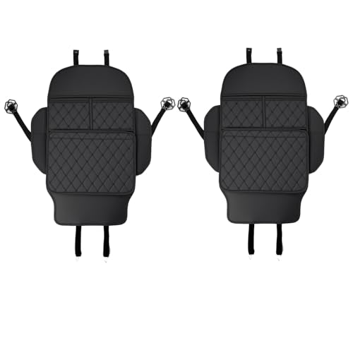 2 Pack Seat Back Protector, Kick Mats Back Seat Protector for Kids Feet Car Seat with Car Back Seat Organizer, Seat Back Protector Cover for Back of Front Seats - Protect against dirt and scuffs