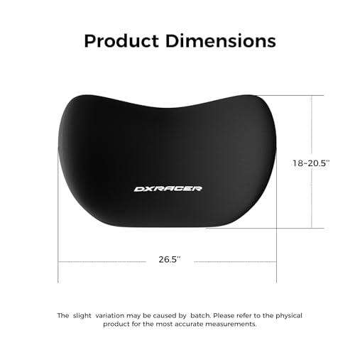 DXRacer Gaming Office Chair Neck Support Headrest Pillow with Adjustable Strap, Ergonomic Car Head Rest Pillow for Driving Seat (Black)