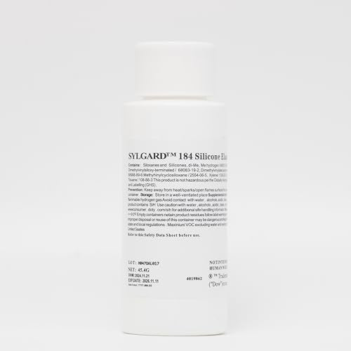 Dowsil SYLGARD 184 (Form Dow Corning) Silicone Elastomer Kit Base A + Curing Agent Solidifier B for Electrical Component Battery Board Assembly Room Temperature RT Heat Cure(1.1 lb = A 450g + B 45g) - size: 495g = A 450g + B 45g