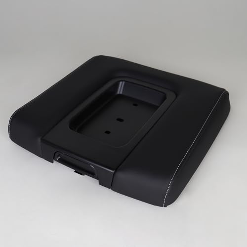 Front Seat Center Console Armrest Lid Black Leather Compatible with Chevy Silverado Suburban Tahoe 2014-2020, GMC Yukon XL Sierra, Cadillac Escalade Replace OE 22881398