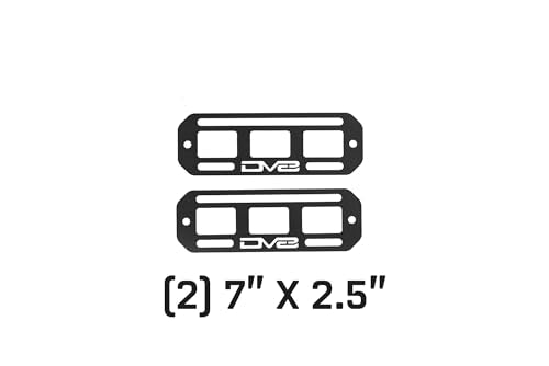 DV8 Offroad Universal Molle Panels | Can Be Mounted Almost Anywhere Including Vehicles, Garages, etc. | Available in 6 Sizes | Universal Mounting for Tools, Recovery Gear, & More (Pair of 7" x 2.5") - size: Pair of 7" x 2.5"