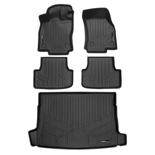SMARTLINER All Weather Protection Custom Fit 2 Row Floor Mats and Cargo Liner Set Compatible with 2022-2025 Volkswagen Golf GTI