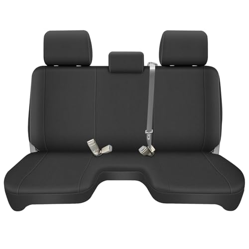 Truck Bench Seat Cover Compatible with 2005-2014 Toyota Tacoma with Large Notched, Black