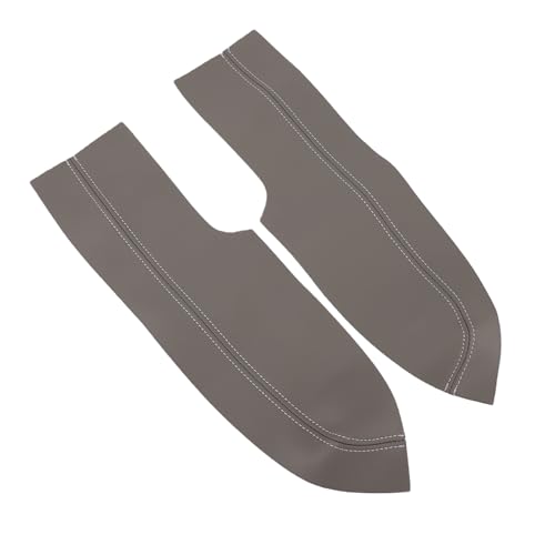 2Pcs / Set Front Door Panel Armrest Cover Protector Microfiber Leather Replacement 2005 to 2011 (Grey)