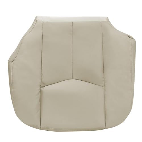 Driver Side Bottom Leather Seat Cover & Foam Cushion Light Neutral Tan 522 or 52i Compatible with Chevy Avalanche Tahoe Suburban GMC Yukon XL 2003 2004 2005 2006 - color: Light Tan