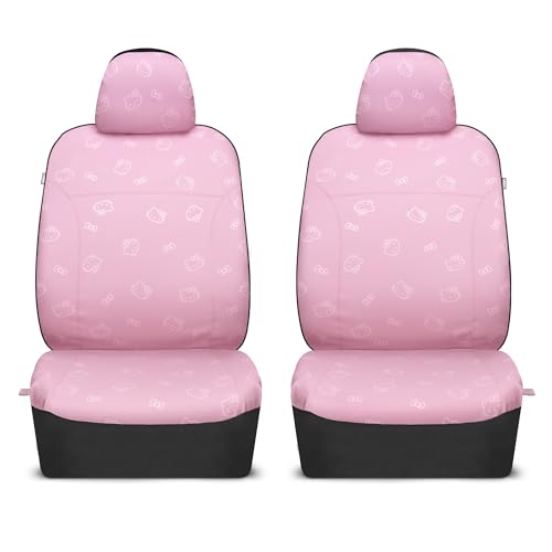 Carbella Hello Kitty Car Seat Covers - Cute Pink Seat Covers, Car Accessories Gift Hello Kitty Accessories 2pc Pink Car Seat Covers - color: Seat Covers Leather-Pink, style: Hello Kitty