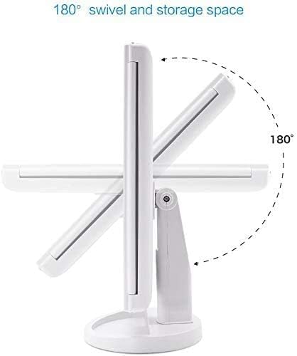 Tri-fold Lighted Vanity Makeup Mirror with 3x/2x Magnification,Light up Mirror for Makeup,Touch Screen 21 LEDs,180° Rotation Countertop Cosmetic Mirror,Gifts for Women Mom Teen Girls