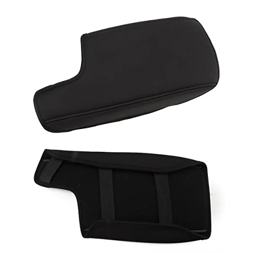 INTGET Car Center Console Armrest Cover for 2021 2022 2023 Subaru Crosstrek 2018 2019 2020/Impreza Accessories 2017-2023 Leather Arm Rest Box Lid Middle Console Cover Seat Protector(Neoprene) - color: Black with neoprene