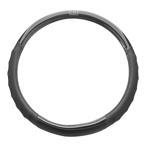 Cat® BigGrip Faux Black Leather Semi Truck Steering Wheel Cover, Fits RV and Big Rig Trucker, Steering Wheel Cover for Trucks 18 Wheeler - X-Large 17.5" - 18" Inches - color: Black BigGrip, size: XL Big Rig (17.5-18")