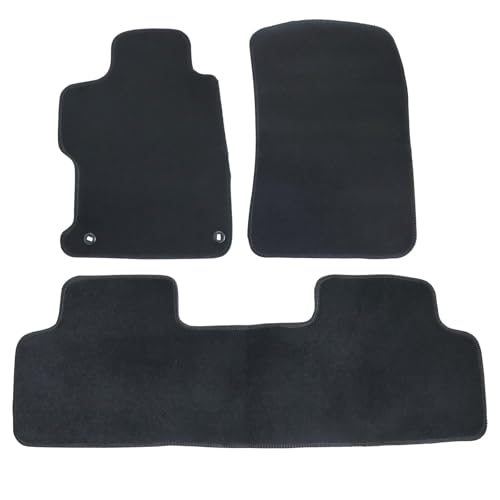 Mythoria Custom Fit Car Floor Mats Fit for Honda Civic 2012 2013 2014 2015, Waterproof Velour Carpet Full Set, All-Weather Protection, Anti-Slip Backing, Odorless, Black