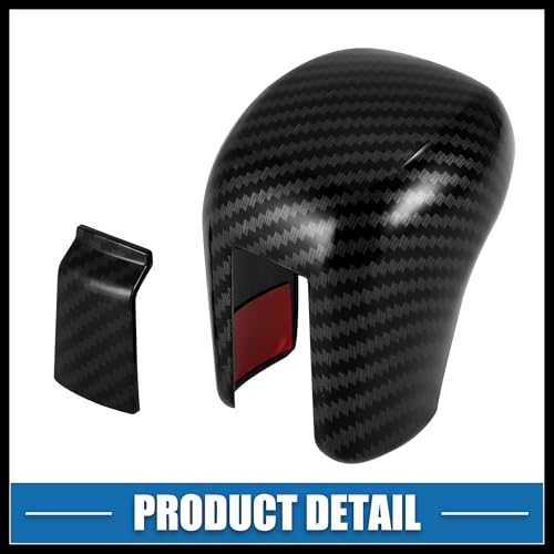 Gear Shift Knob Cover Automatic Transmission Lever Trim for Honda Civic 10th Gen 2016 2017 2018 2019 2020 2021 ABS Carbon Fiber Pattern Black Durable Material