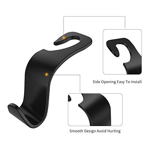 Car Seat Headrest Hook 8Pack Vehicle Bag Hooks Seat Hook Backseat Headrest Hangers Storage for Purses,Grocery Bags,Coats,Car Water Bottle Hook - color: 8Pcs