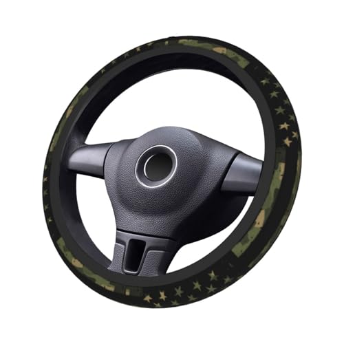 Camo Flag Steering Wheel Covers Non Slip Neoprene Universal 15 Inch Steering Wheel Protector Car Cover for Men Women - color: Camo Flag