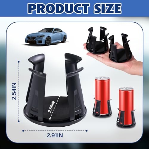 2PCS Cup Holder Inserts for Car, Adjustable Automotive Cups Holders Expander Accessories for Sedan,Truck, SUV (Black)