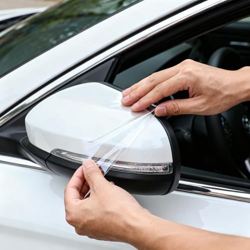 9.84 Ft×7.87 Inch Car Door Protector for Dogs,Cuttable Clear Car Door Edge Guards Avoids Dog Scratches,Dirt,Dust,Universal Clear Protective Film for Cars with Knife,Scraper,Towel