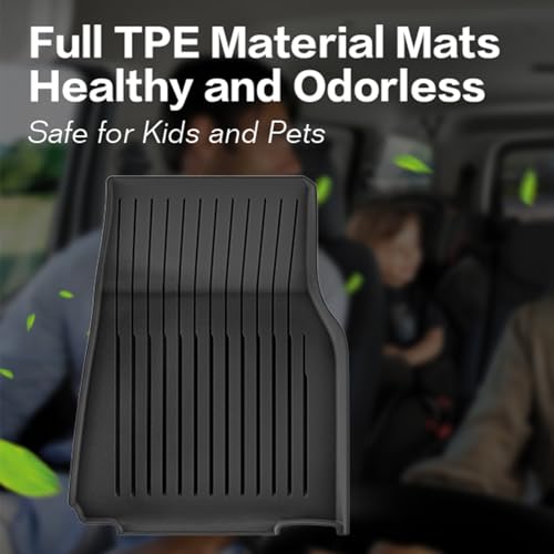 WEIZE Tesla Model Y Juniper Floor Mats 2025 2026, 11 PCS Full Set All Weather Non-Slip Floor Mats & Cargo Liners, Black Car Mats for Tesla Interior Accessories ((Not for Standard) - style: 2025 2026 for Tesla Model Y Juniper 11 PCS