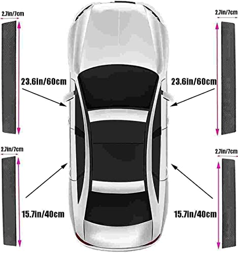 4 Pieces Car Door Sill Protector,Carbon Fiber Threshold Anti-Scratch Sticker Door Edge/Rear Guard Protection (4pcs-r) - color: 4pcs-r