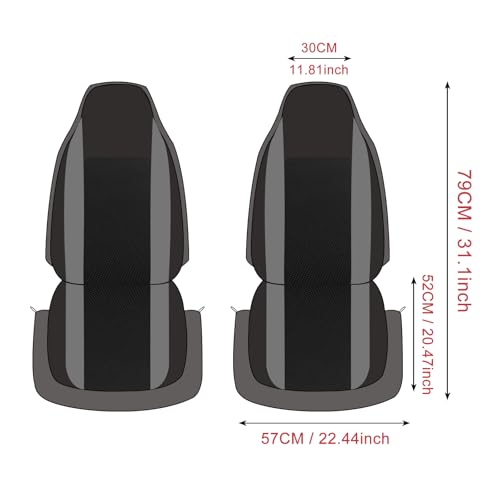 AUTOYOUTH Car Seat Covers - Bucket Seat Cover Seat Achieve The Perfect Combination of Style and Protection with Universal Fit Seat Covers for Sedan, Truck, SUV(Black Beige)… - color: Black & Beige
