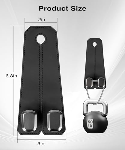 Car Hooks for Headrest, 2Pcs Seat Back Storage Hook Luxurious Leather 100% Metal Multifunctional Car Hanger & Holder for Heatrest, Seat, Bag, Purse (Black) - color: BLACK 2Pack