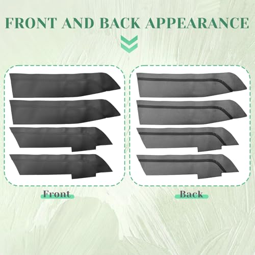 4PCS Door Panel Cover Replacement Compatible with Ford Explorer 2016-2019 Front and Back Vinyl Leather Insert Cards Protector Trim Black (Only Leather Part)