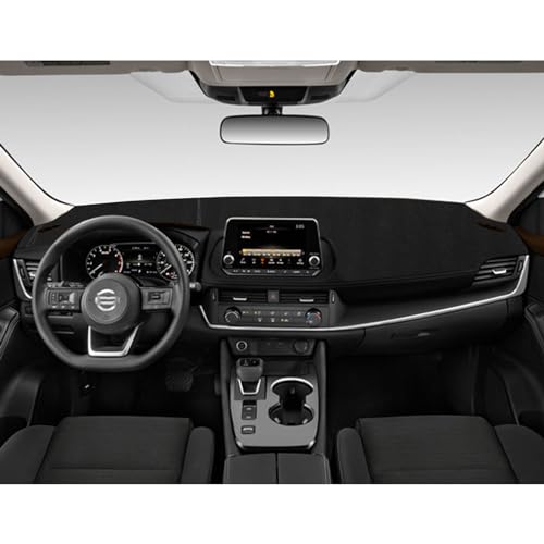 x xotic tech Center Console Dashboard Mat Pre-Cut Non-Slip Sunshield Sun Glare Protector Dash Carpet Pad Black Cover Compatible with Nissan Rogue 2021 2022 2023 2024 2025 2026 - color: Compatible with Nissan Rogue 2021-2026