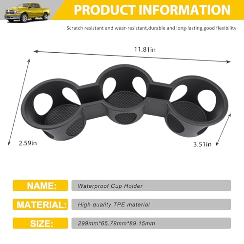Jump Seat Cup Holder for 2013-2018 Dodge Ram 1500 2500-5500 & 2019-2025 Classic Models(NOT New Body) Center Console Cup Holder Insert Cupholder Coaster Liner Accessories(Jump Seat Only) - color: For 13-25 Ram Classic Body(Jump Seat)
