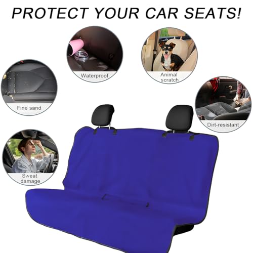 Car Towel Seat Cover, Waterproof Sweating Non-Slip Premium Soft Towel Carseat Protector, Universal Machine Washable Car Truck SUV Front Seat Cover for Gym Workout Beach Hiking (Blue, Rear) - color: Blue, 1pc, Rear