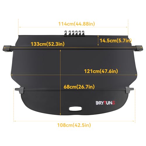 Cargo Cover Retractable Trunk Cover for Honda CRV 2017-2022 | Security Shield Privacy Shade - style: 17-22 Carbon Fiber Leather