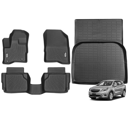 Custom Fit Floor Mats for Lincoln MKS 2009-2016, All Weather TPE Floor Liners with Trunk Mat, Odorless Full Set Interior Accessories - size: 14)MKS|2009-2016