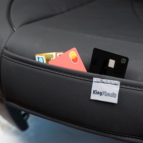 kingphenix Car Seat Cover: Easy to Install, Fits Most Cars, Vans, Trucks, and SUVs – Black - color: Black