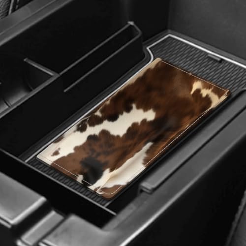 Leather Car Registration and Insurance Card Holder, Cute Car Accessories Vehicle Glove Box Car Organizer for Documents, Cards, License Retro Brown Cowhide - color: Retro Brown Cowhide