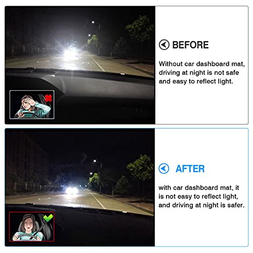 Autorder Dashboard Cover Mat for Hyundai Santa Fe 2019 2020 2021 2022 2023 Accessories Dash Cover Flannel Dash Mat Sunshade Glare UV Rays Protector - size: 2019-2023 Hyundai Santa Fe