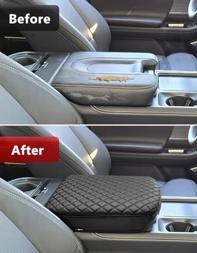 KBH Center Console Armrest Cover for 2025 2026 Ford Expedition, Durable Arm Rest Cover for Car, Thick Cushion Pad Protector, Anti-Scratch, Black (Fits Bucket Seat Console Only)