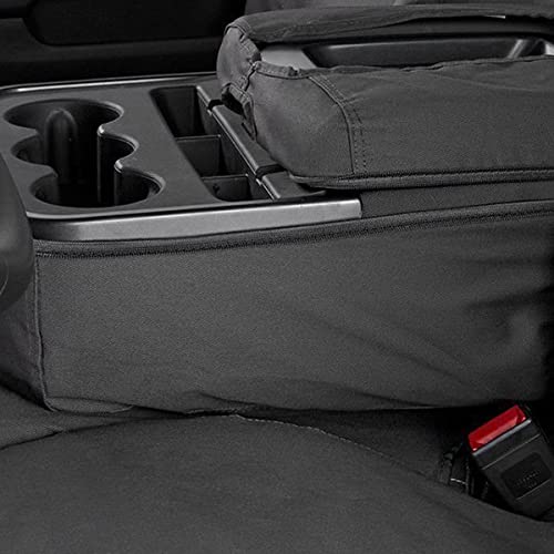 Covercraft Polycotton SeatSaver Custom Seat Covers | Fits 2007-2013 Chevy Silverado/GMC Sierra 1500, 2007-2014 Silverado/Sierra 2500/3500 | 1st Row 40/20/40 Bench Seat, Charcoal