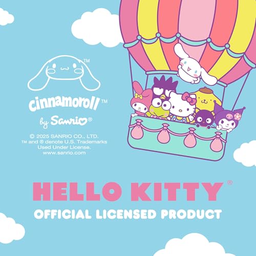 Cinnamoroll Steering Wheel Cover, Official Sanrio Car Steering Wheel Cover with Universal Size 14.5-15.5, Cute Blue for Women, Cinnamoroll Car Accessories (Cinnamoroll Blue Monogram) - style: Cinnamoroll Blue Monogram