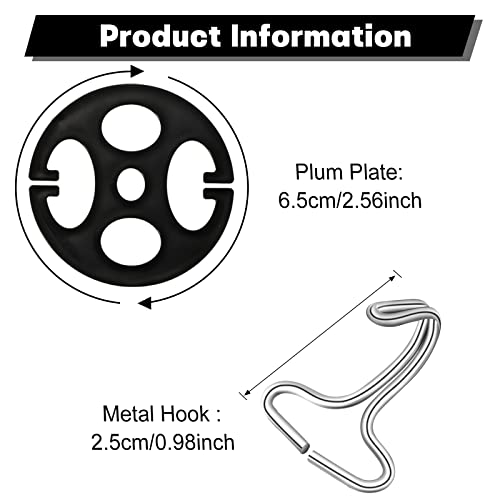 24 Pieces Car Seat Cover Plum Plate Metal Hook,12 Pcs Plastic Car Seat Covers Chucks,12 Pcs Metal Hooks Locking Clip Plastic Card Fixed Fastener Buckle for Seat Replacements Accessories(Black)