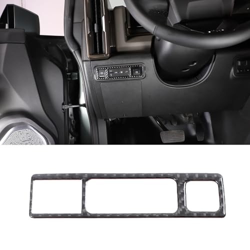 for Hummer EV Accessories Car Center Control Electronic Handbrake Trim Cover for Hummer EV 2024 2025+ Real Carbon Fiber Electronic Handbrake Switch Panel Trim (Black) - color: Black