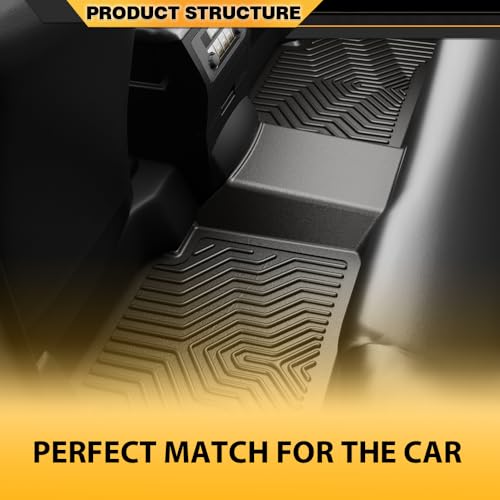 TPE Cargo Mats, Compatible with Santa Fe Sport 2013-2018 (Fits 5-Passenger Model Only), 1st & 2nd Row 3PCS, All Weather Full Cover Protection, Black Cargo Liner Interior Accessories - size: Fit Hyundai Santa 2013-2018 | 3PCS