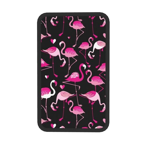 Bright Pink Flamingo Car Armrest Cover Pad Universal Cute Fashion Auto Center Console Armrest Cover Pads Breathable Comfort Black Car Armrest Seat Protector for Women Girls - color: Bright Pink Flamingo White Pink Heart