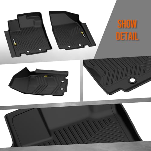 G-PLUS Floor Mats Compatible with Infiniti QX60 2014 2015 2016 2017 2018 2019 2020 All Weather Full Cover Protection TPE Floor Cargo Liners 1st & 2nd & 3rd Row 4PCS Black - size: 2014-2020|Fit Infiniti QX60| 3Pcs